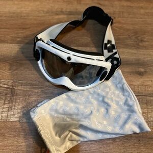 White and Black Ski Goggles